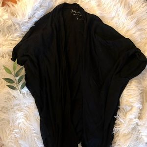 Elizabeth & James black draped cardigan